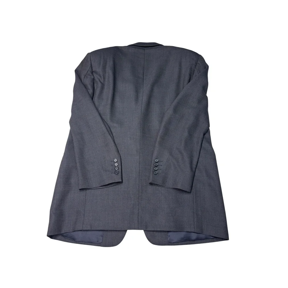 Canali  Mens Wool Suit Blazer Jacket Gray‎ Micro Check Italy 44R US 54 EU